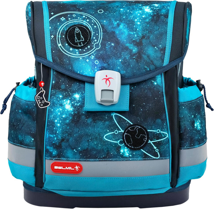 Belmil Classy Plus Schulranzen Set 5-teilig mit Brustgurt (405-78/AG/S) Universe, Universe