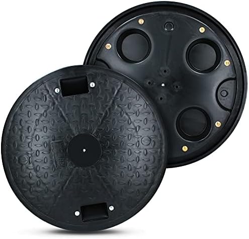 Schachtabdeckung Kunststoff Rund Ø DN600 Schwarz PP Kanaldeckel Schachtdeckel | Abflusssteigrohr Roh