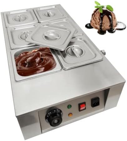 KinHall Schokoladenschmelzgerät Schokoladen-Fondue, 6 * 2L Schokoladen Schmelzen Topf für Schmelzen