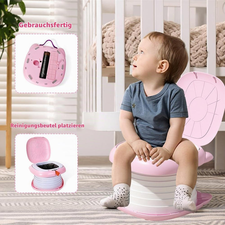 Klapptoilette für Kinder,Kindertoilette Tragbar,Kinder Reise Töpfchen,Töpfchen Faltbar,Tragbare Baby