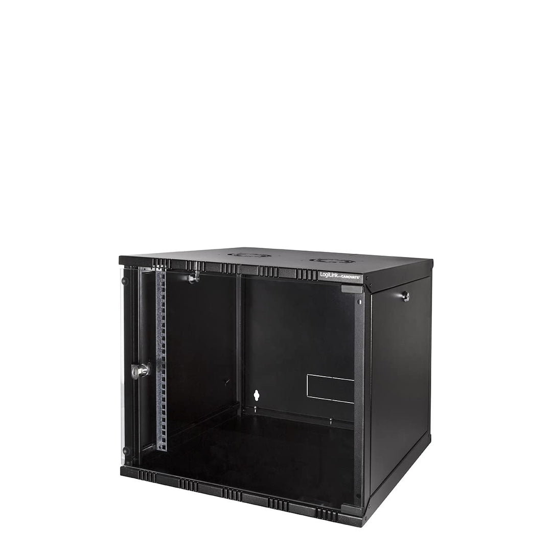 LogiLink W09A40B ECO Wandschrank 9HE (400mm Tiefe), Flat Pack (unmontiert), 48,26 cm (19 Zoll) schwa