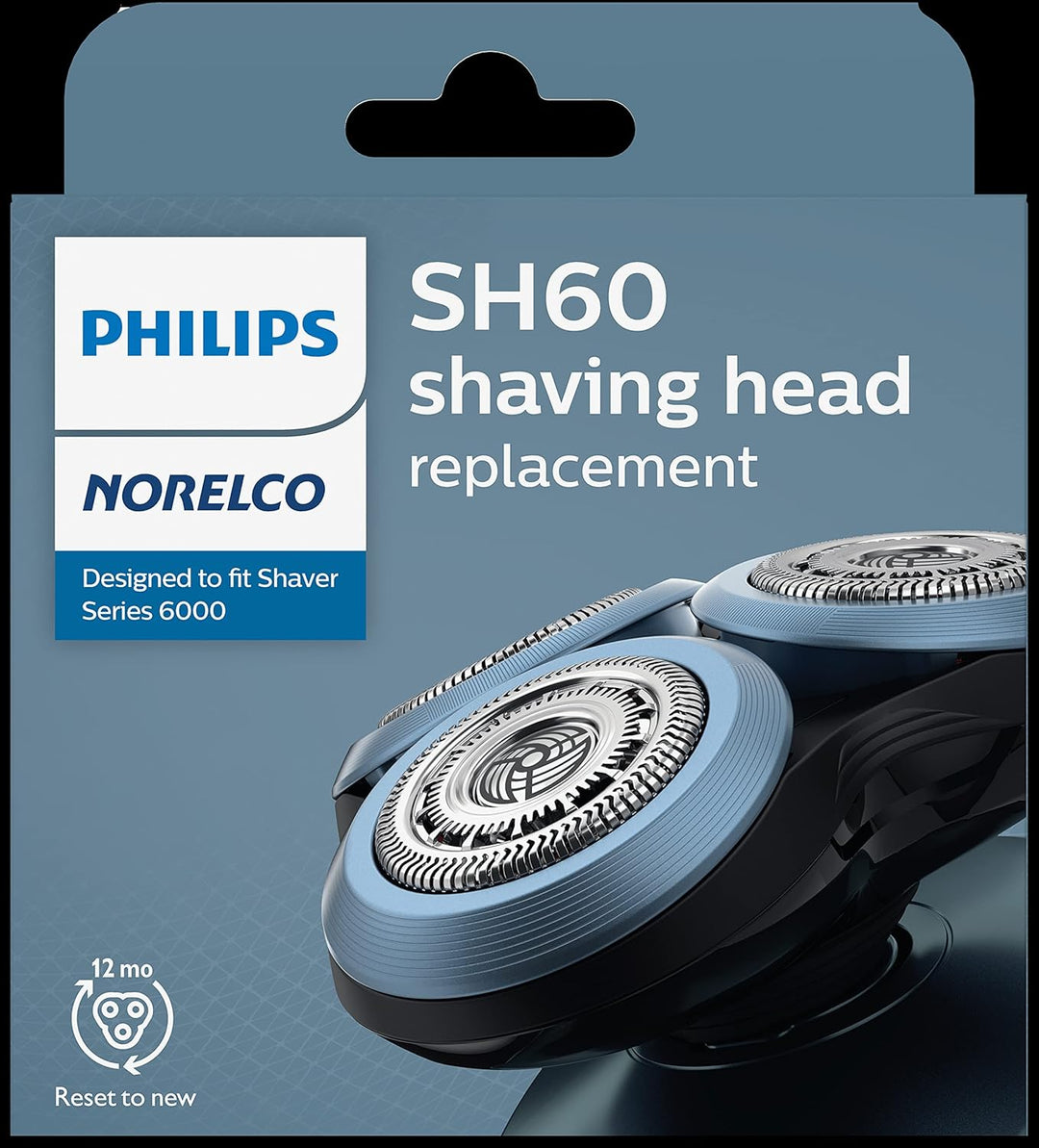 Philips Norelco Original SH60/72 Scherköpfe, kompatibel mit Norelco Rasierer Serie 6000