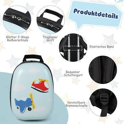 DREAMADE 2tlg. Kinderkoffer mit Rucksack, 16” + 12” Kinderkoffer Set, Kindertrolley Kindergepäck Han