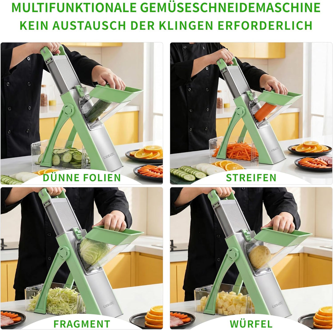 Mandoline Vegetable Slicer Pommesschneider Gurkenhobel，für die Küche, Zerkleinerer, Gemüseschneider