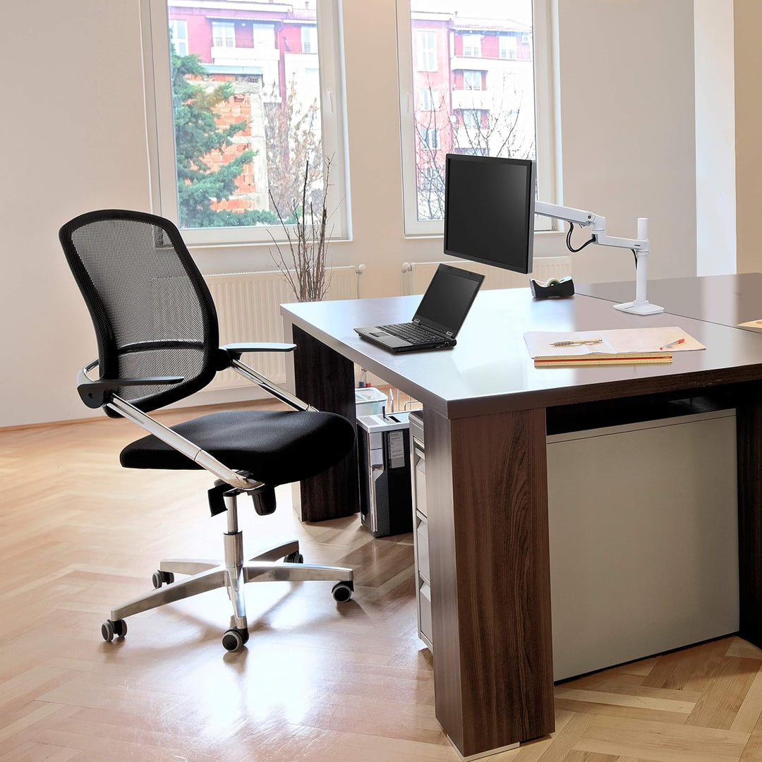 ERGOTRON 45-537-216 LX LCD Arm für Tischmontage weiss 1 Monitor LX Arm hohe Säule Weiss, 1 Monitor L
