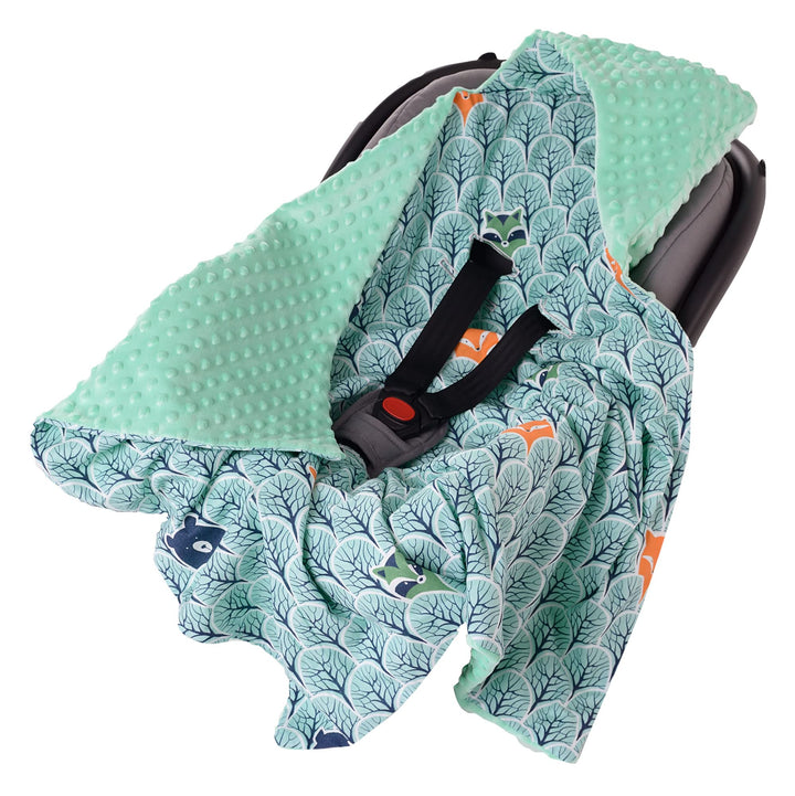 Medi Partners Einschlagdecke Baby Babyschale 100% Baumwolle für Sommer 85x85cm Kinderwagen Kuschelde