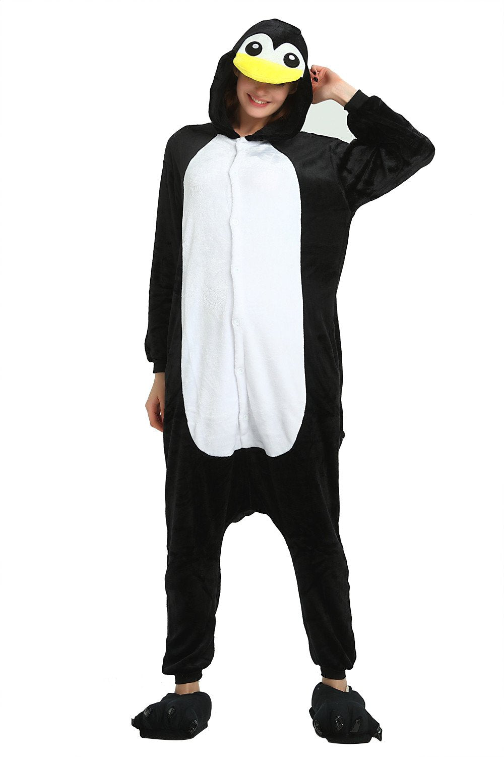 Tierkostüme Tier-Einteiler für Erwachsene, Halloween, Cosplay, Kostüm, mit Kapuze, Loungewear S Ping