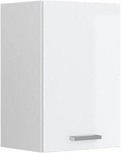 Vicco Hängeschrank R-Line, Weiss Hochglanz/Weiss, 40 cm Weiss Hochglanz Hängeschrank 40cm, Weiss Hoc