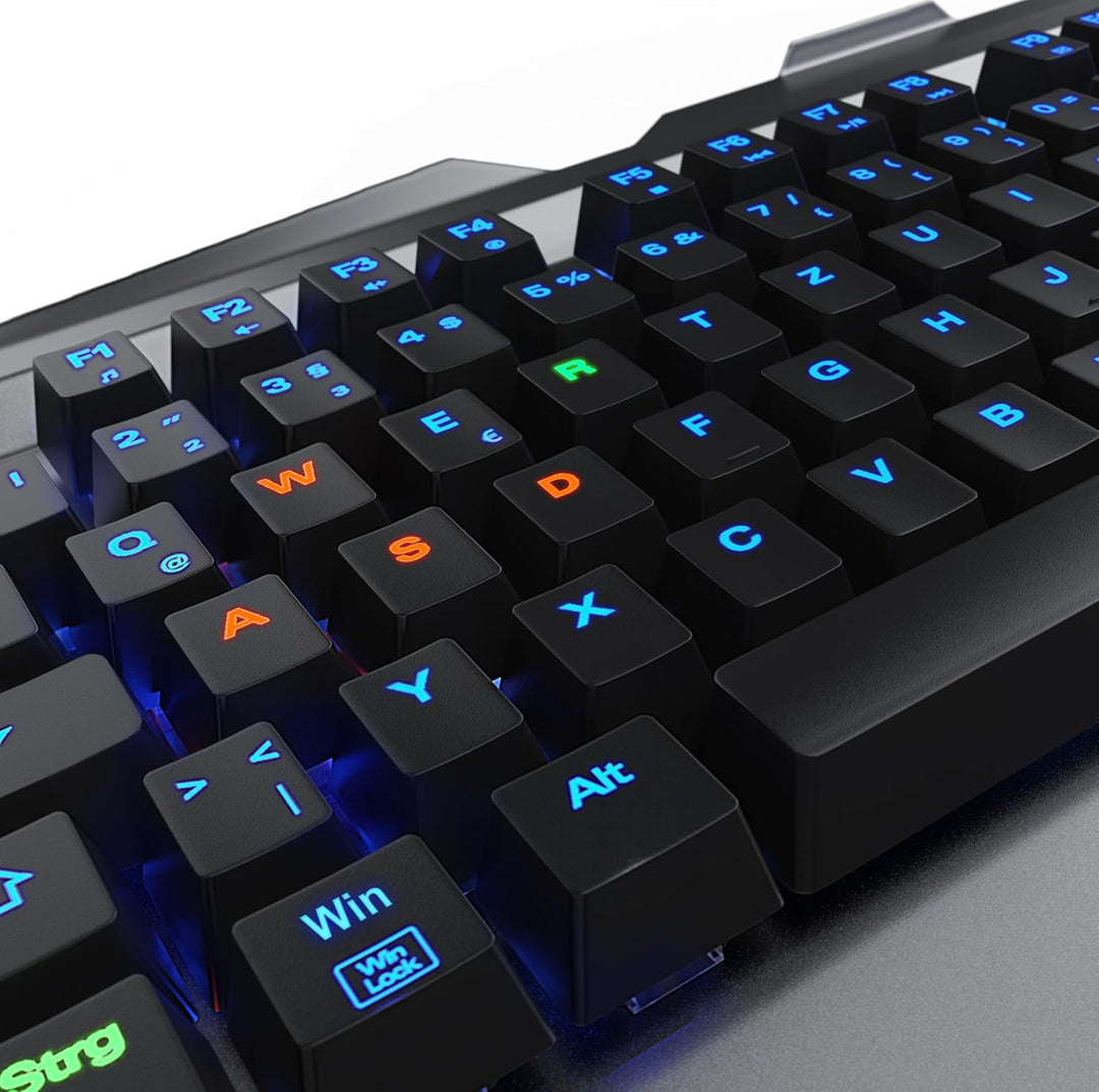 Titanwolf - mechanische Gaming Tastatur -LED Mechanical Keyboard - Anti Ghosting - QWERTZ Layout DE