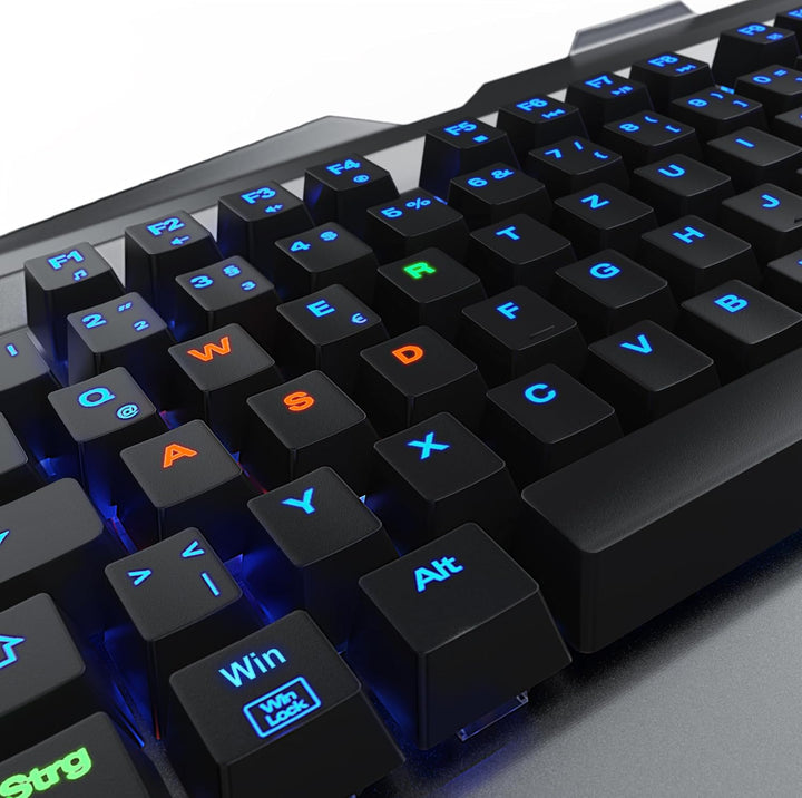 Titanwolf - mechanische Gaming Tastatur -LED Mechanical Keyboard - Anti Ghosting - QWERTZ Layout DE