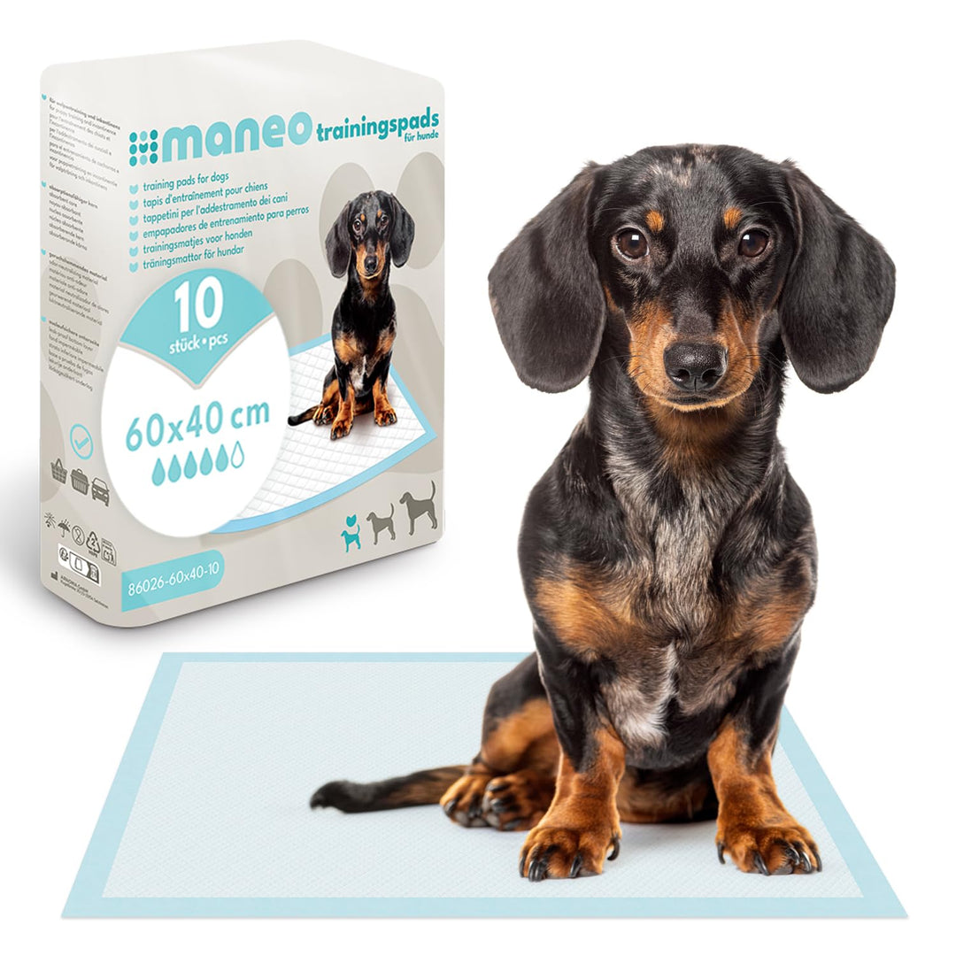 100x Welpen Unterlagen 60x40cm, maneo Trainingspads für Hunde, Welpen Unterlagen saugfähig, Hundeklo