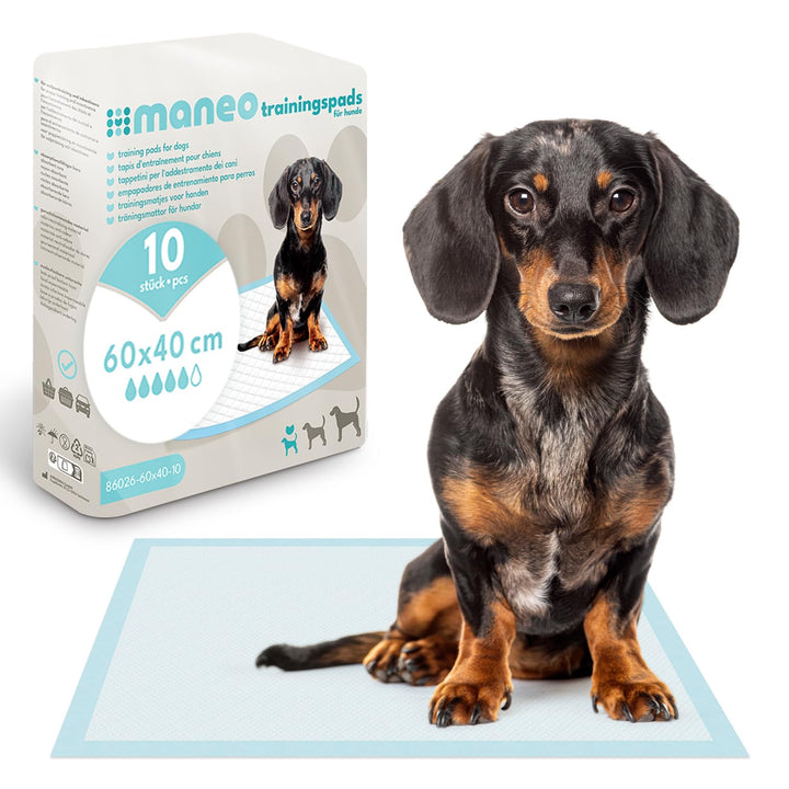 100x Welpen Unterlagen 60x40cm, maneo Trainingspads für Hunde, Welpen Unterlagen saugfähig, Hundeklo