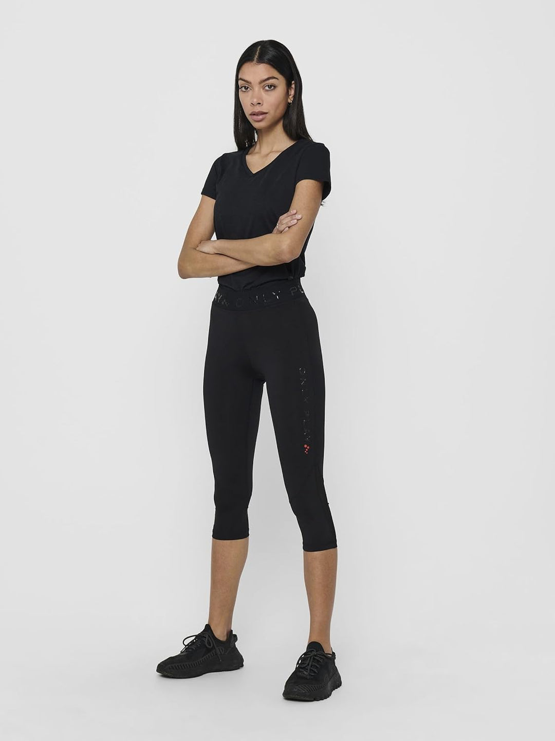 Only Play Female Sportleggings Trainings Caprihose XS Schwarz, XS Schwarz