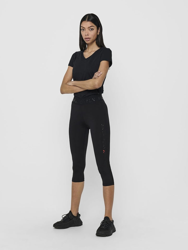 Only Play Female Sportleggings Trainings Caprihose XS Schwarz, XS Schwarz
