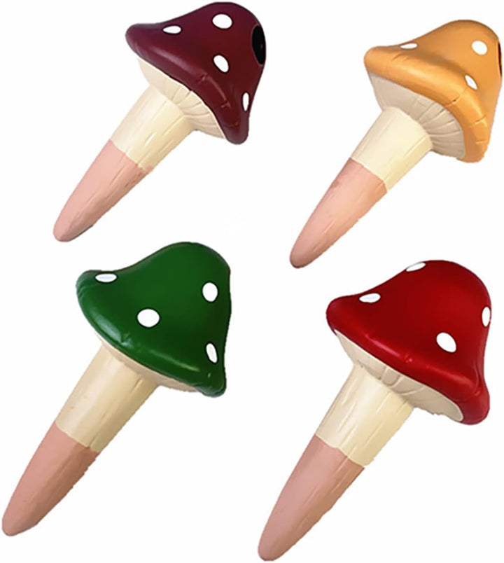 RoseFlower 4 pcs Terrakotta Pflanzenwässerungskugel, Pilz Form Automatische Pflanzenwasserer Bewässe