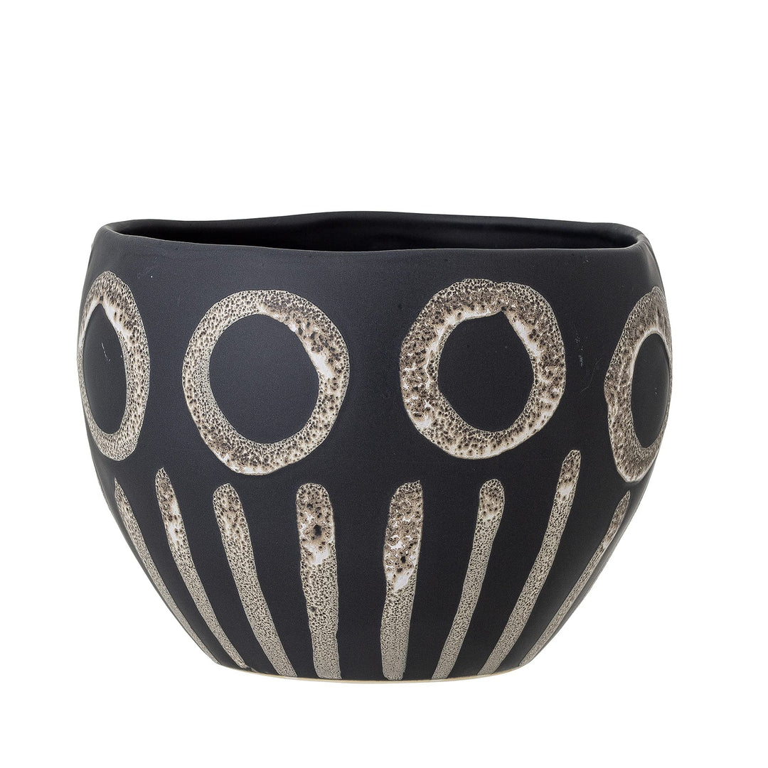 Bloomingville Blumentopf Magnus, schwarz, Keramik