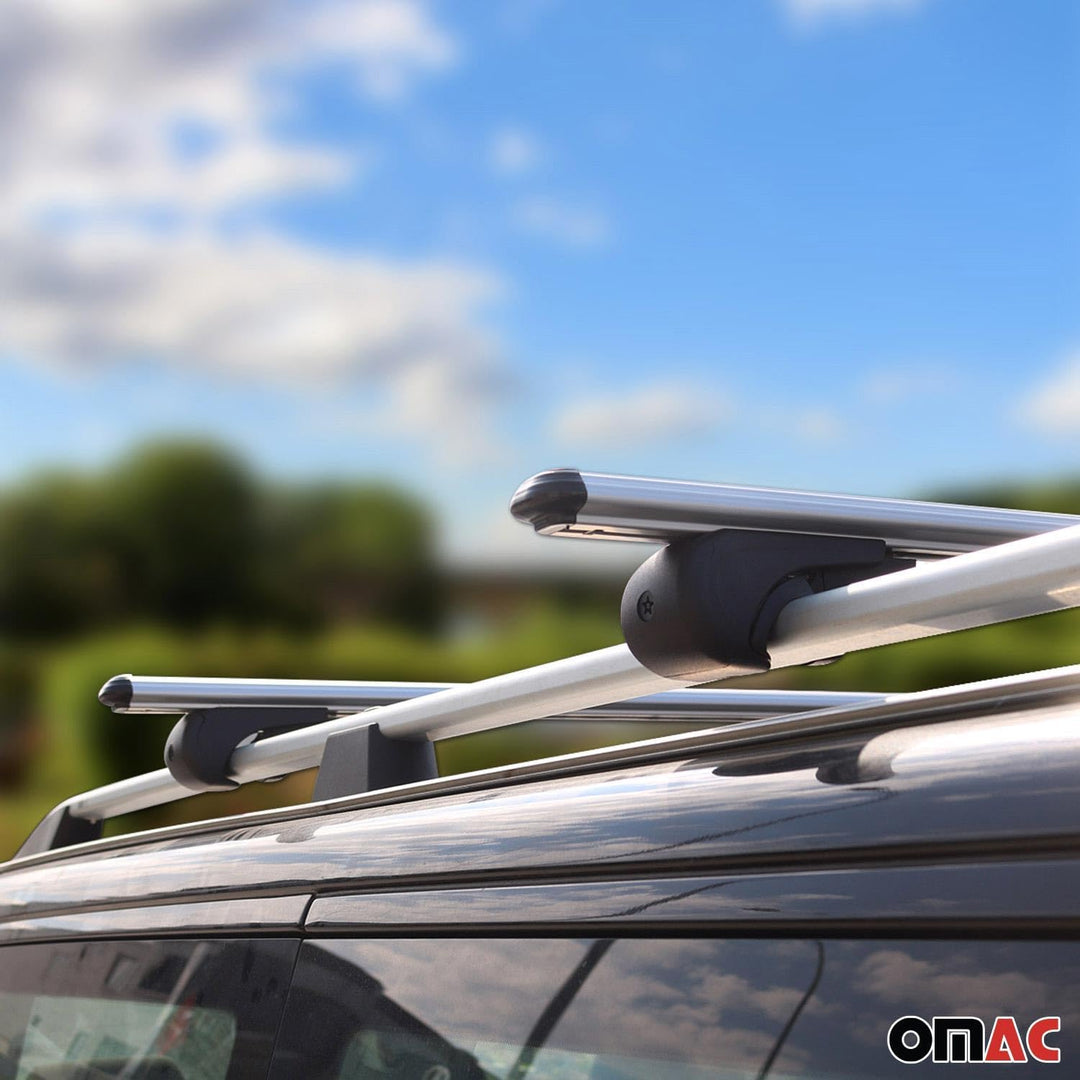 OMAC Dachträger für VW T5 T6 T6.1 Transporter Caravelle Multivan Alu Silber | Querträger, Grundträge