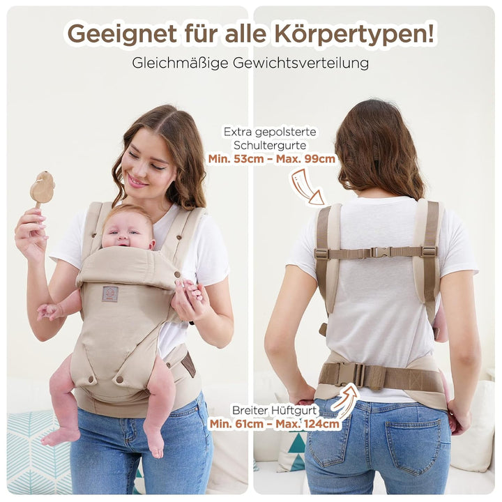 GAGAKU Babytrage für Babys Kleinkinder, Einfach zu Tragen Gesicht in Gesicht nach Vorne und Hinten T