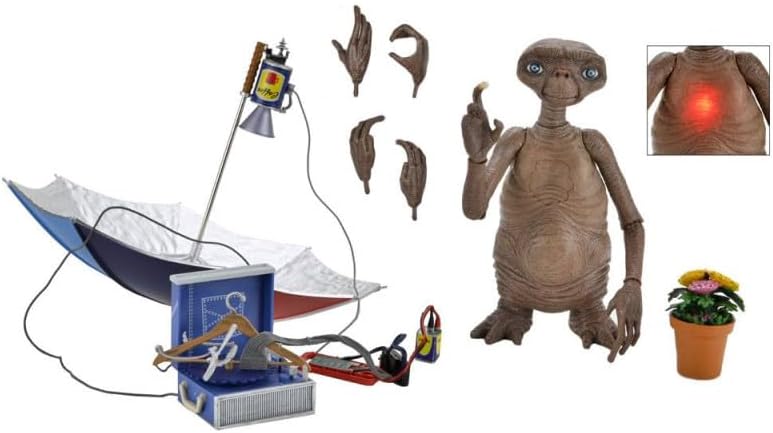 NECA E.T.- Der Ausserirdische LED Actionfigur 40th Anniversary Multicolor, aus Kunststoff, batterieb