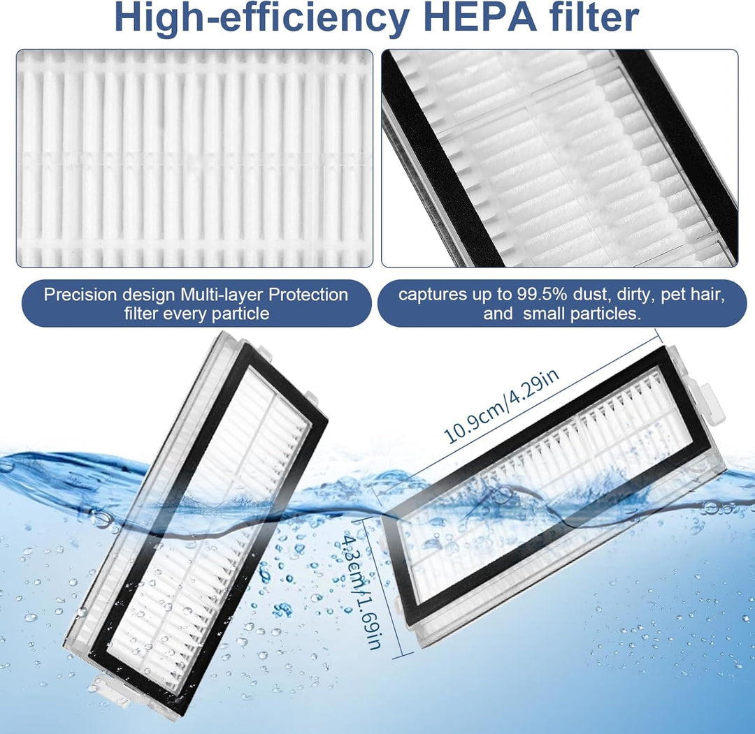 6 Stück HEPA Filter für Roborock Qrevo Master/Qrevo Slim/Saros Z70 Roboter staubsauger Filter Ersatz
