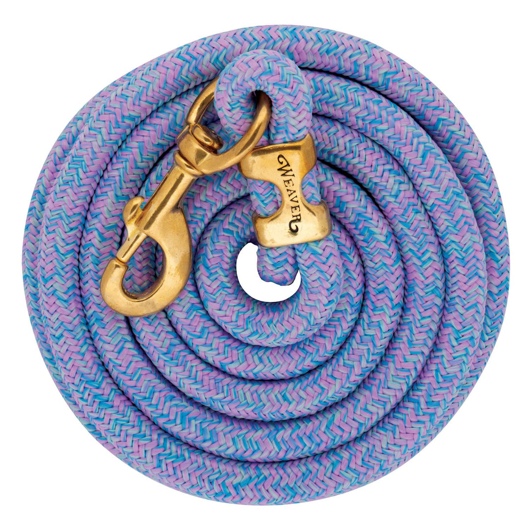 Weaver Leather Poly Führseil mit massivem Messing 225 Snap 10-feet Mosaik - Hellviolett/Hellblau/Hel
