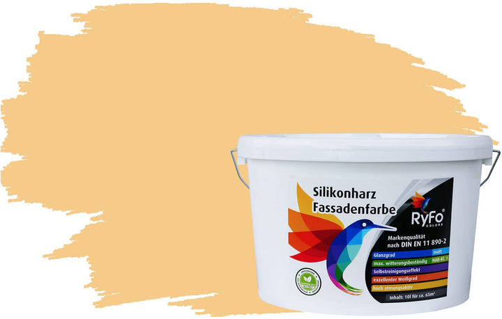 RyFo Colors Silikonharz Fassadenfarbe Lotuseffekt Trend Orangetöne Sunrise 10l - bunte Fassadenfarbe