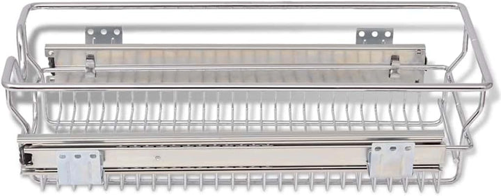 vidaXL 2X Einbauschublade 30cm Korbauszug Schrankauszug Teleskopschublade 300 mm, 300 mm
