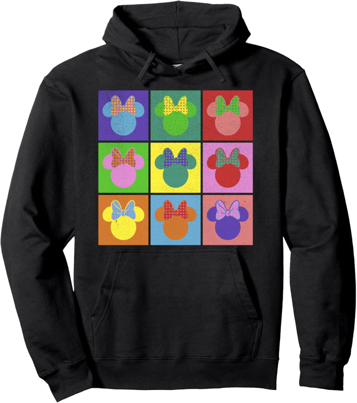 Disney Mickey And Friends Minnie Mouse Neon Panels Pullover Hoodie