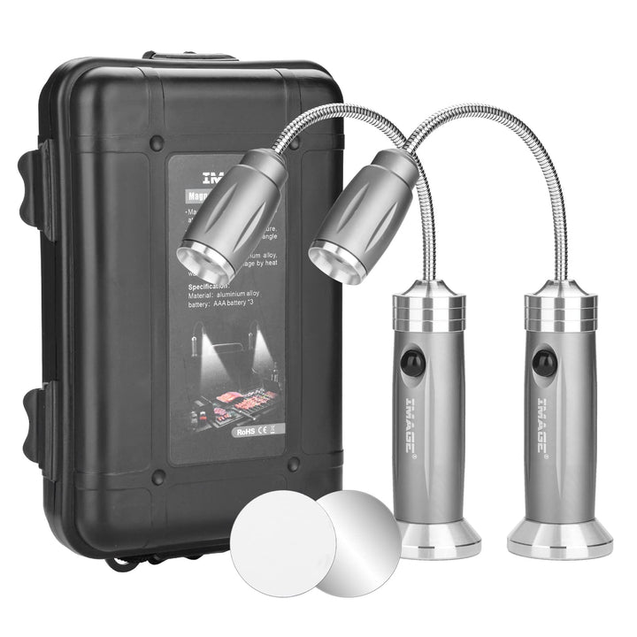 IMAGE Grill Lampe 2 Stück magnetisches LED Grilllicht 360° drehbare BBQ Grillleuchte Beleuchtung für