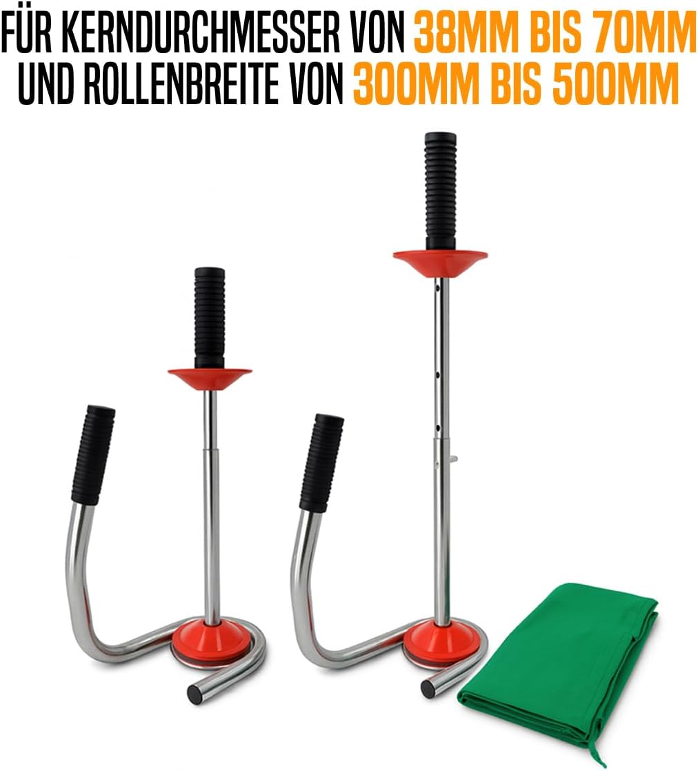 Verpacking Stretchfolie 20 my transparent 500mm x 300m 3 Rollen reissfeste Umzugsfolie + 1 Abroller