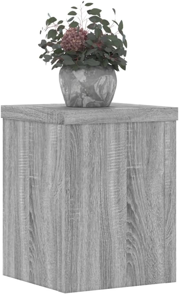 Pflanzenständer 2 STK. Grau Sonoma 15x15x20 cm Holzwerkstoff Pflanzenregal, Blumenregal Indoor/Outdo