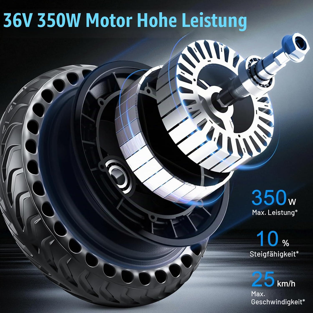 E Scooter Motor 36V 350W für Xiaomi Pro/Pro 2 Motor, 350W Motor mit Vollgummireifen 8,5 Zoll, Hochle