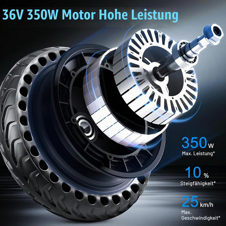 E Scooter Motor 36V 350W für Xiaomi Pro/Pro 2 Motor, 350W Motor mit Vollgummireifen 8,5 Zoll, Hochle