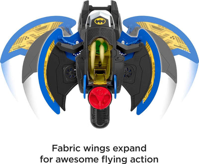 Fisher-Price Imaginext DC Super Friends Batwing - Flugzeug mit weichen Stoffflügeln, abfeuerbaren Ge