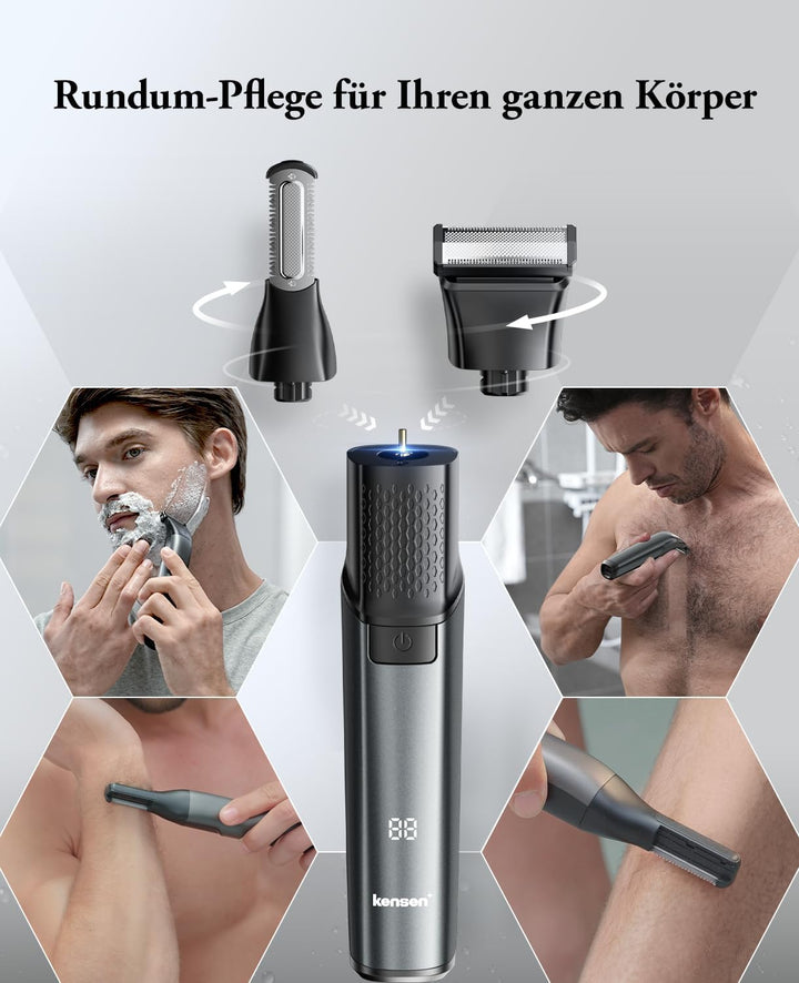 Intimrasierer Mann, kensen 2 in 1 Rasierer Herren Intimbereich Wasserdicht Körperrasierer Herren Typ
