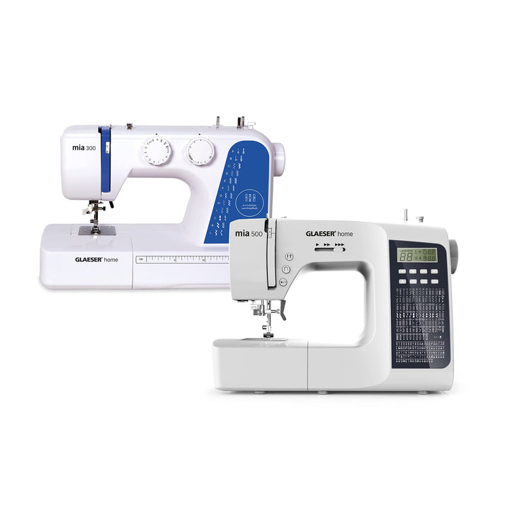 GLAESERhome Nähmaschinen Bundle | Anfänger & Overlock | Einfache Handhabung | Digitale Nähmaschine (