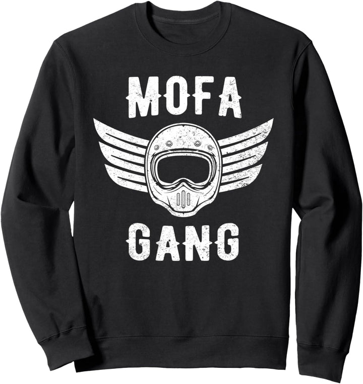 Mofafahrer Mofagang Mofafahren Retro Mofa Zubehör Lustig Sweatshirt