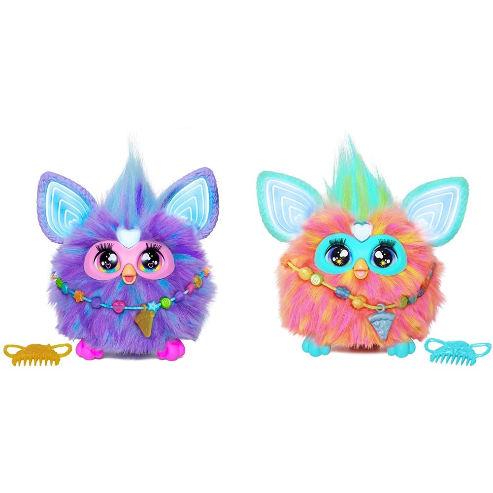 Hasbro Furby interaktives Spielzeug (lila) Deutsche Version & interaktives Spielzeug (orange) Deutsc