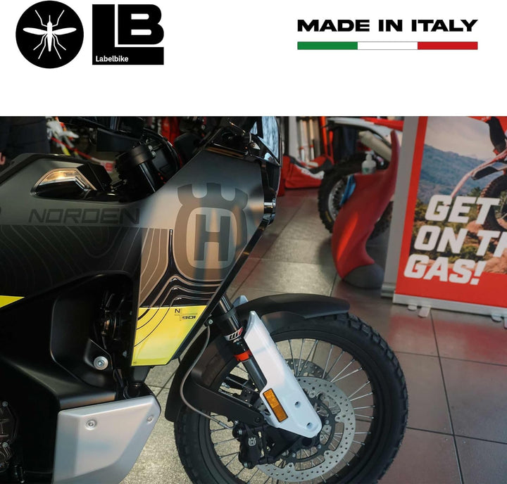 labelbike - 3D Aufkleber Protektoren Motorrad-Tankseitenabweiser kompatibel mit Husqvarna Norden 901