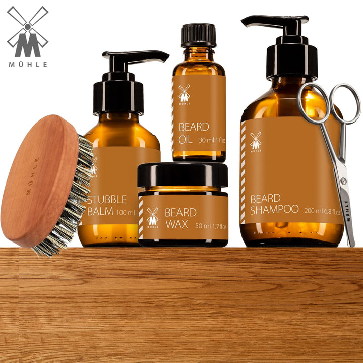 MÜHLE Beard Care - Bartöl - Tägliche Bartpflege für seidigen Glanz - Mandel, Kokos, Avocado, Jojoba,