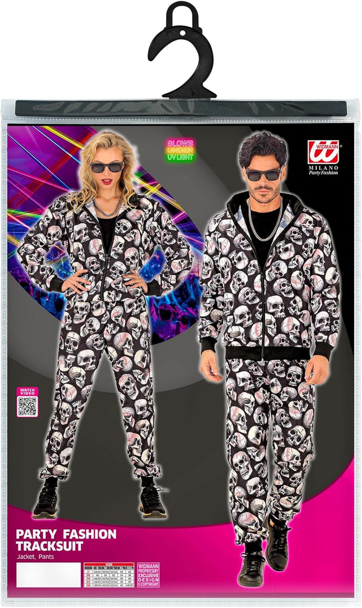 W WIDMANN MILANO Party Fashion - Kostüm Trainingsanzug für Halloween, 80er Jahre Outfit, Jogginganzu