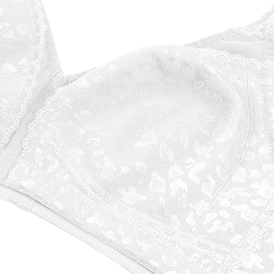 Deyllo Damen Vollschalen Minimizer BH Nicht Bügel Grosse Grössen BH Klassischer Weiss05-1 110G, Weis