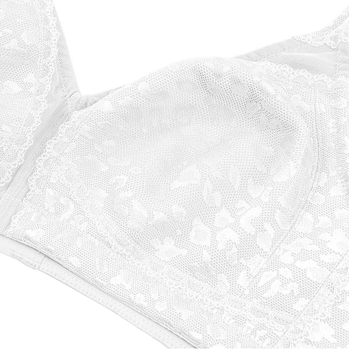 Deyllo Damen Vollschalen Minimizer BH Nicht Bügel Grosse Grössen BH Klassischer Weiss05-1 110G, Weis