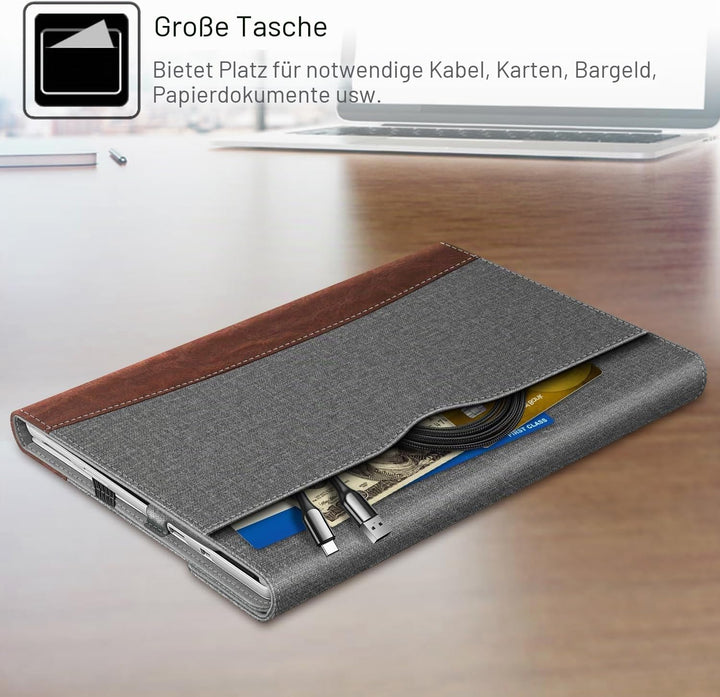 Fintie Hülle für Microsoft Surface Pro 7+ / 7/6 / 5/4 / 3 - Multi-Sichtwinkel Kunstleder Tasche Schu