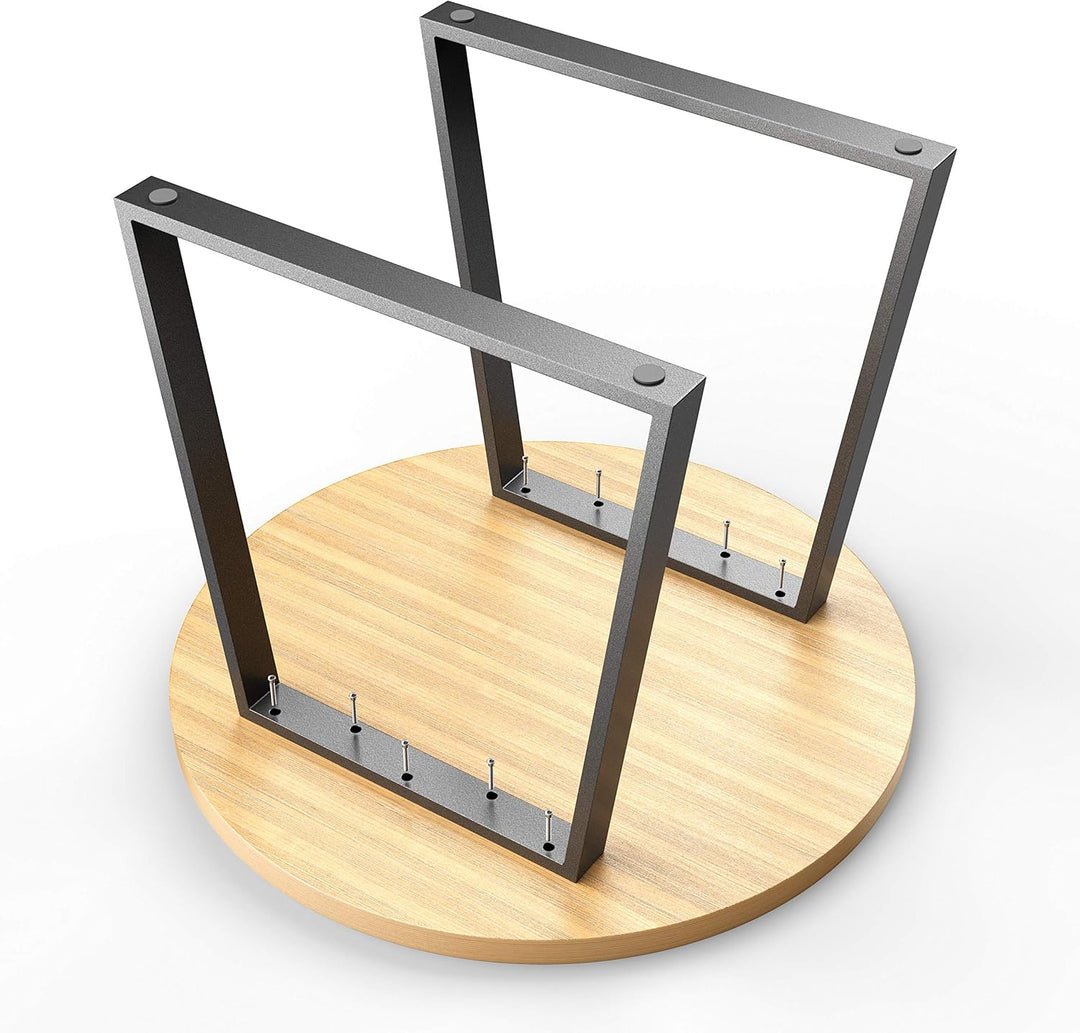 sossai® Trapez Tischkufen aus Stahl (pulverbeschichtet) TKG6 | Industrial Design | Farbe: Anthrazit