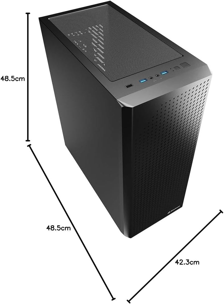 Sharkoon VS9 Midi ATX PC Gehäuse, schwarz