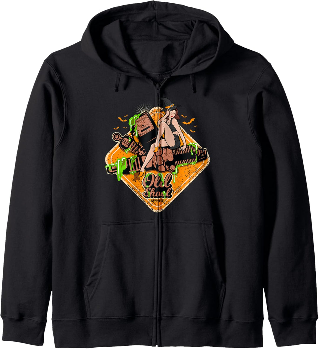 Rockabilly Pin-Up Girl Hexe Rockmusik Halloween Kapuzenjacke