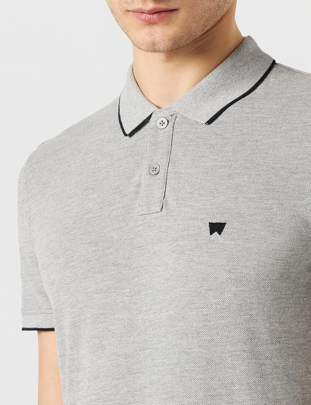 Wrangler Herren Polo Shirt L Grau, L Grau