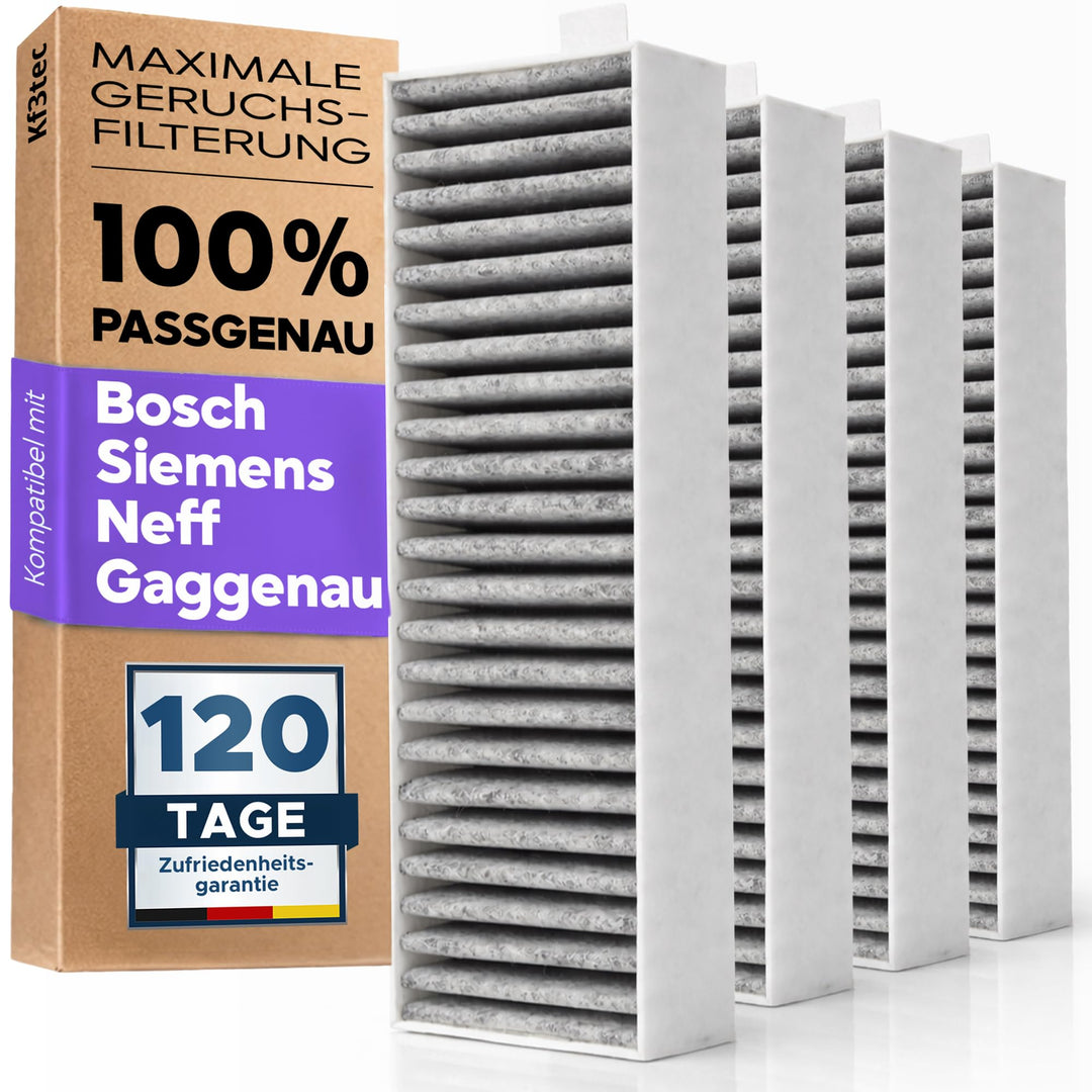 Aktivkohle Filter Dunstabzugshaube [4 Stück] Siemens HZ9VRCR0, Bosch HEZ9VRUD0, Bosch Siemens 170047