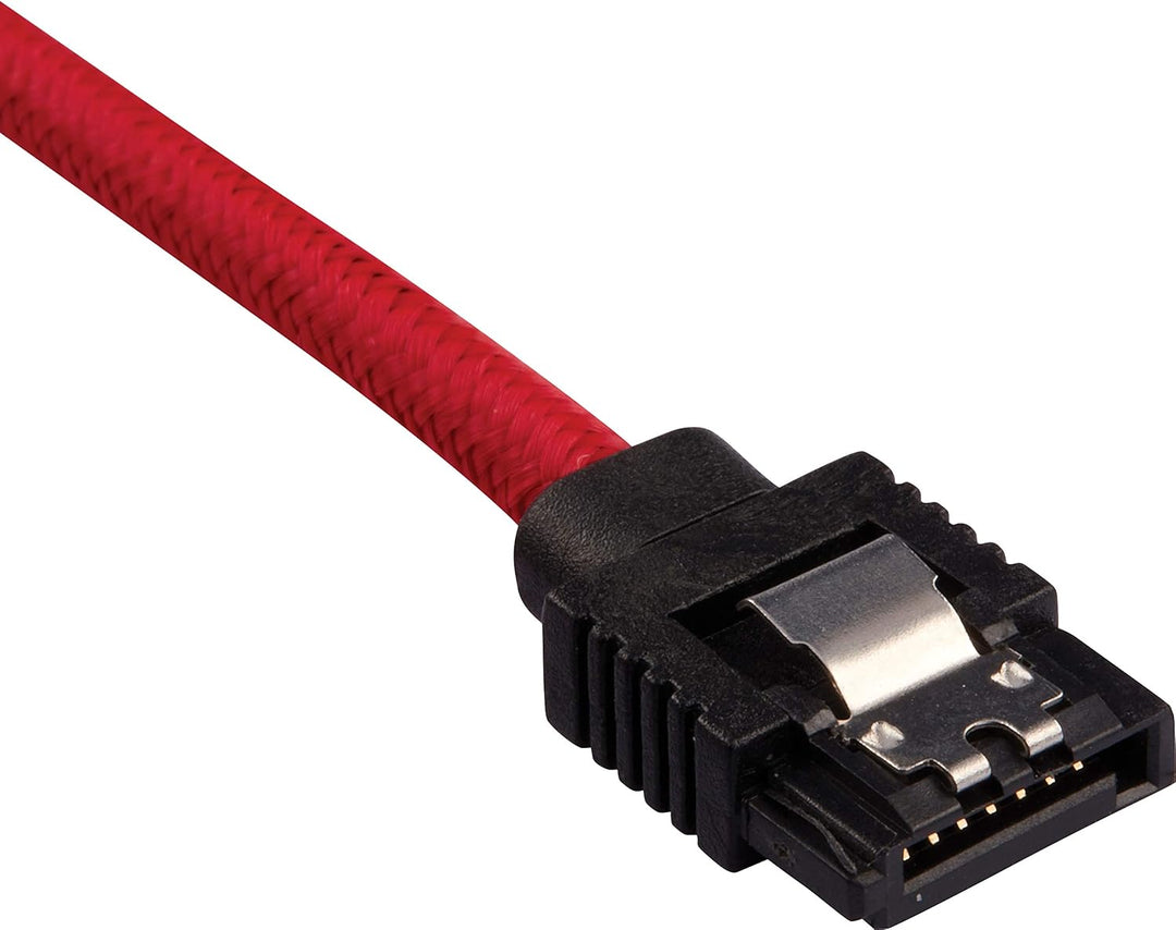 Corsair Premium Sleeved SATA 3 Kabel (6Gbps, 30 cm) Rot SATA 30 cm Rot, SATA 30 cm Rot